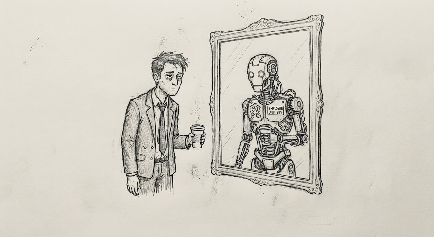 The robot in the mirror